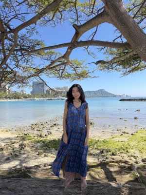 画像1: 【2026春夏予約商品】カットワークレースチェックワンピース