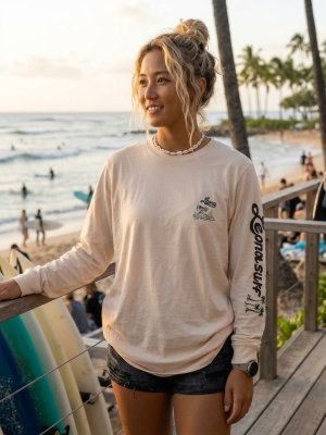 画像6: RYU AMBE×LEONA SURF BEACH  PRINT 　LONGTEE