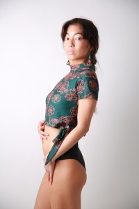 【SALE40％OFF】サイドリボンラッシュガード