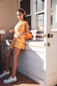 【SALE40％OFF】FIELD FLOWERプリントロンパース