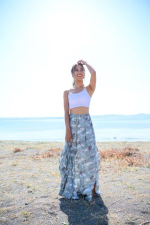 画像4: 【50%OFF】レトロプリントロングスカート