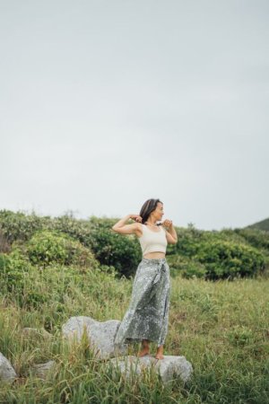 画像2: 40％off フラワーバンダナロングスカート 