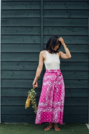 画像4: 40％off フラワーバンダナロングスカート 