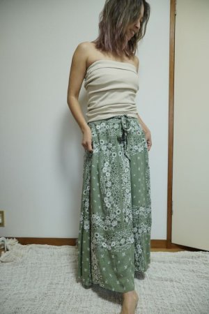 画像6: 40％off フラワーバンダナロングスカート 