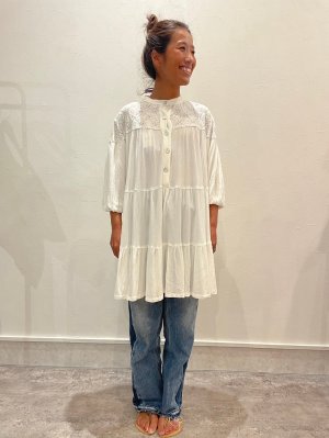 画像9: 【20％OFF】カットワークロングブラウス
