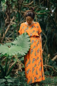 【50％off】 YumiYamada✖️Leonaプロテアプリントワンピース 