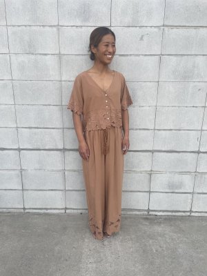 画像3: 【2026春夏予約商品】カットワーク半袖トップス