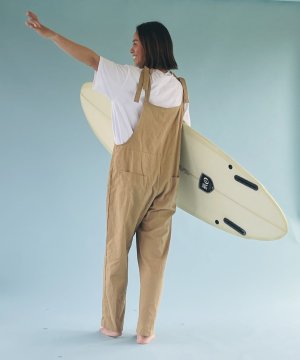 画像11: 【2026春夏予約商品】リネン混サロペット/ヒッコリーサロペット