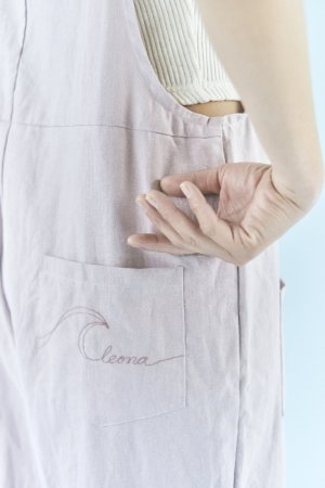 画像17: 【2026春夏予約商品】リネン混サロペット/ヒッコリーサロペット