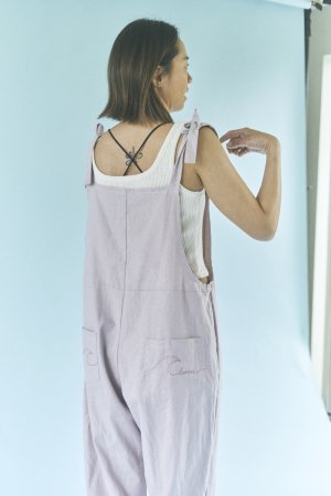 画像16: 【2026春夏予約商品】リネン混サロペット/ヒッコリーサロペット