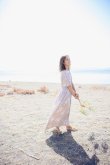 画像1: 【30%off】フラワーシェルワンピース