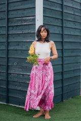 画像: 40％off フラワーバンダナロングスカート 