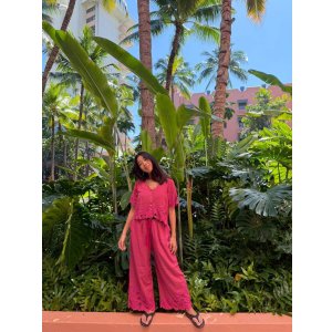 画像: 【2026春夏予約商品】カットワークレースロングパンツ