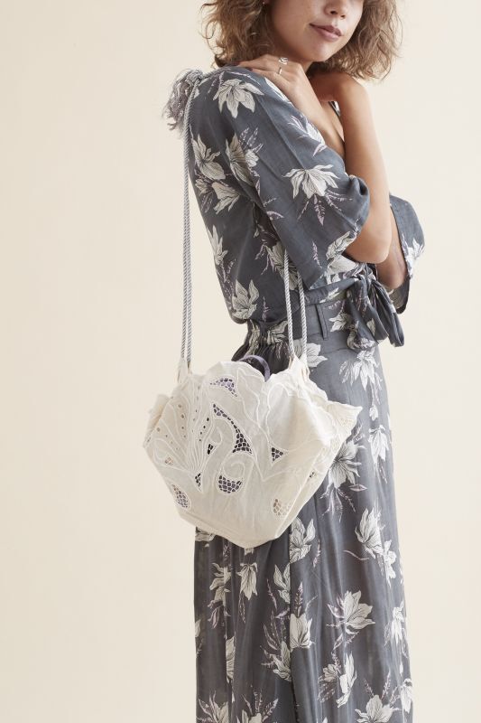 30 Off カットワークレース シェル型ポシェット Brunette Aqua 30 Off カットワークレース シェル型ポシェット Brunette Aqua