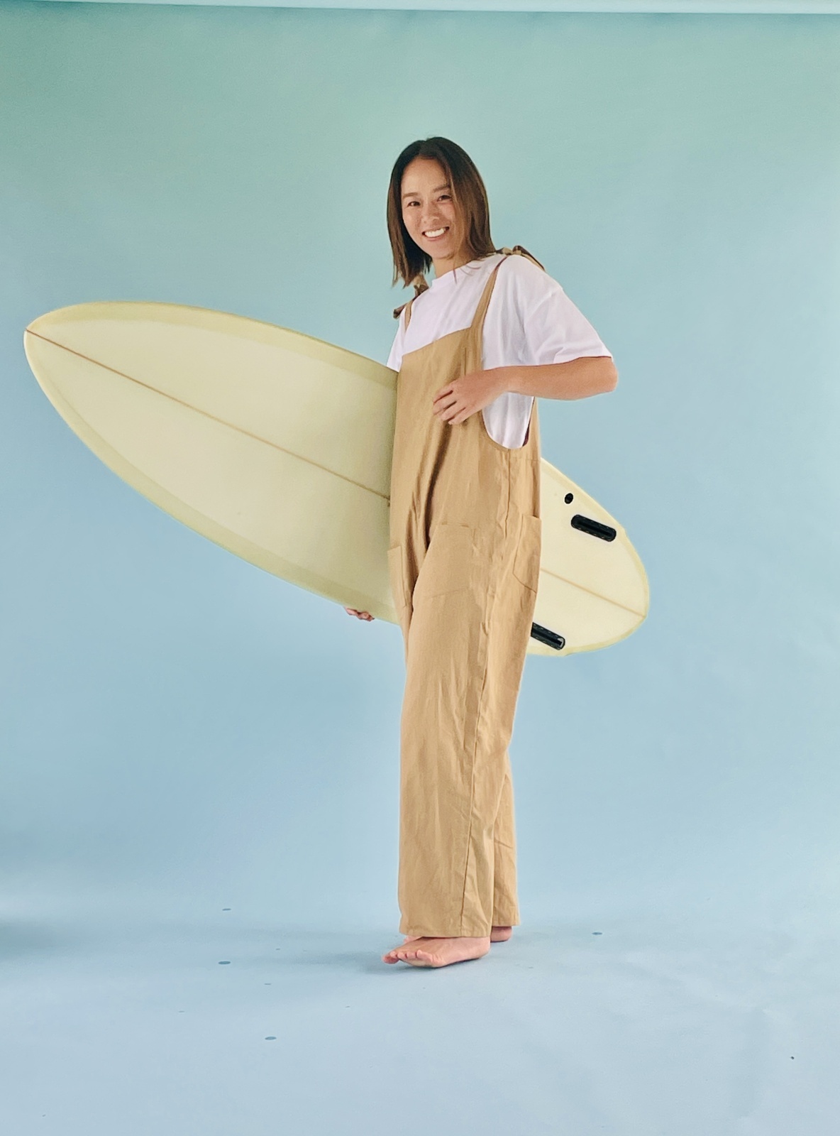 画像10: 【2026春夏予約商品】リネン混サロペット/ヒッコリーサロペット