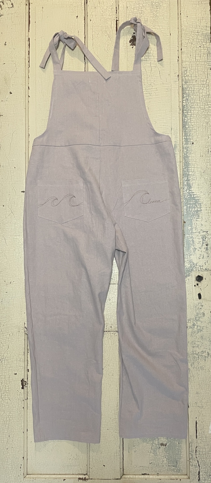 画像19: 【2026春夏予約商品】リネン混サロペット/ヒッコリーサロペット