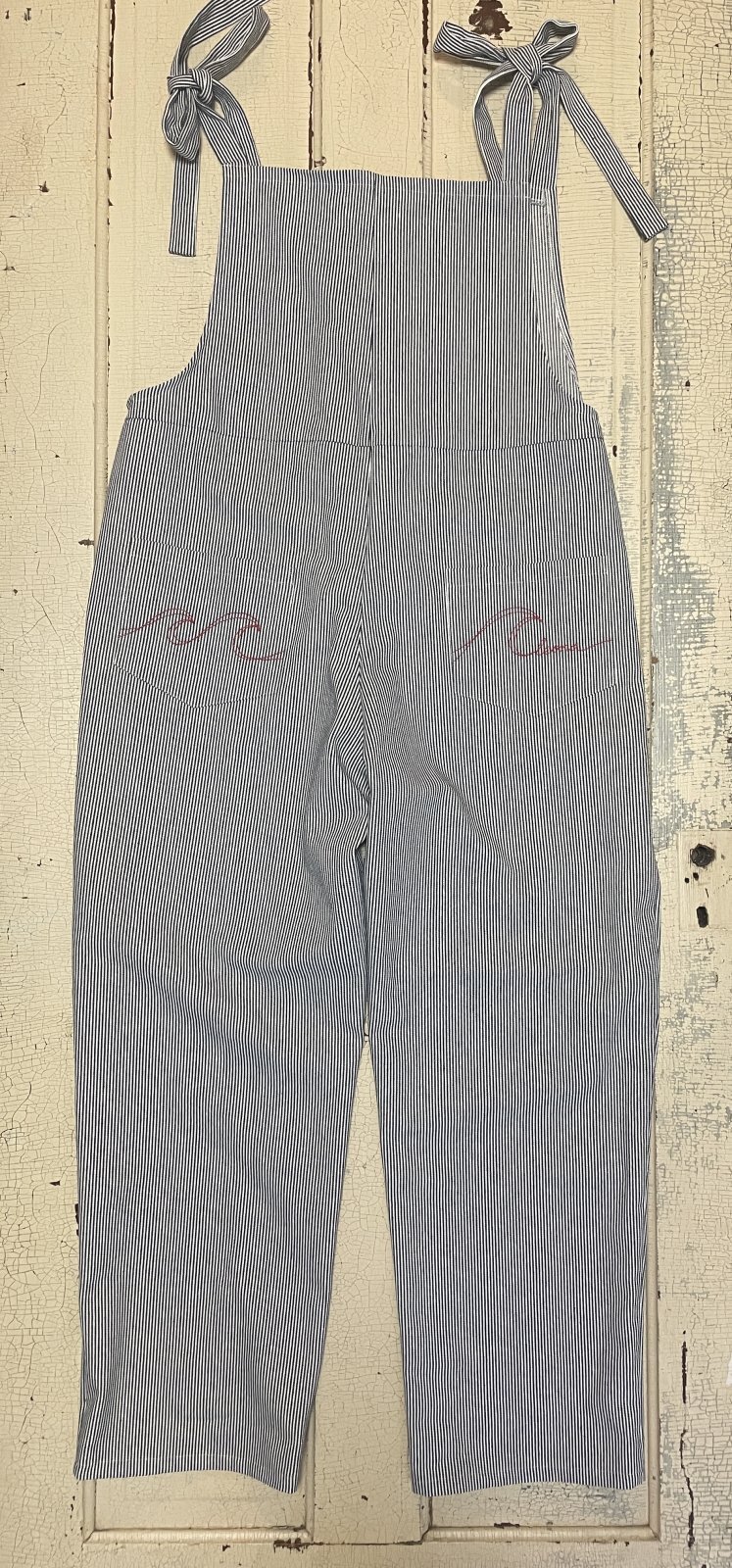 画像7: 【2026春夏予約商品】リネン混サロペット/ヒッコリーサロペット