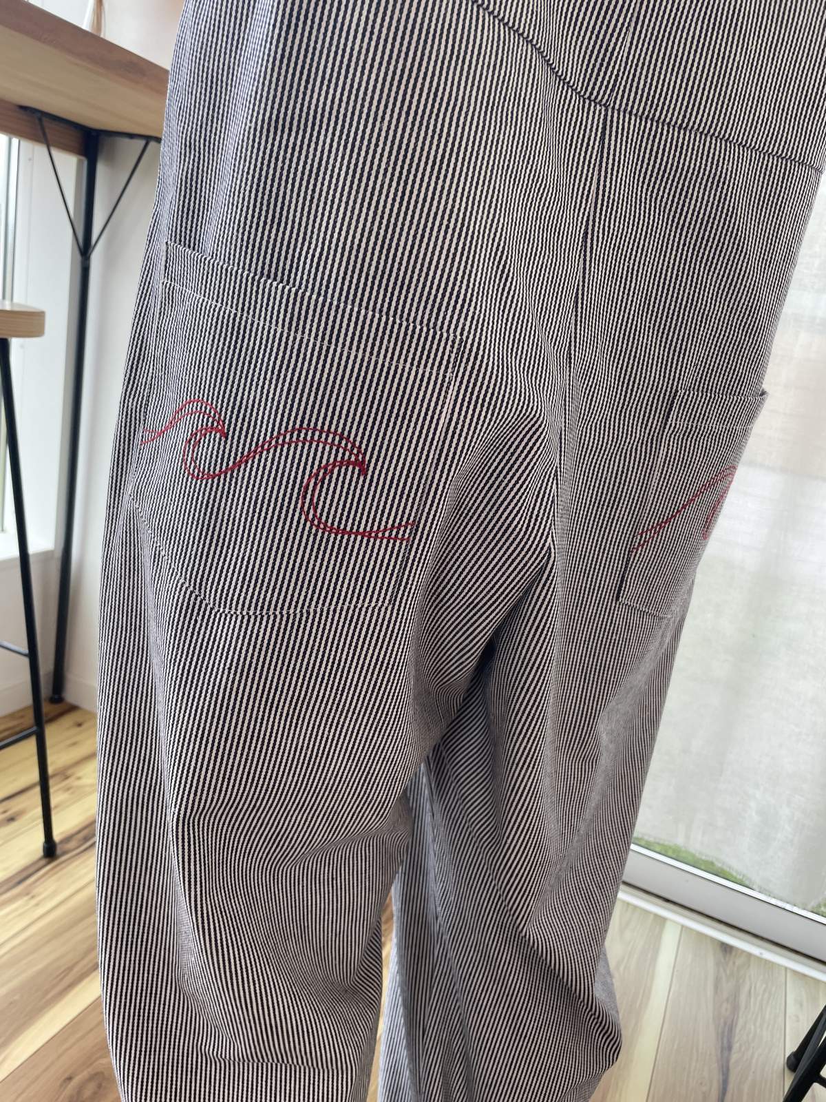 画像8: 【2026春夏予約商品】リネン混サロペット/ヒッコリーサロペット