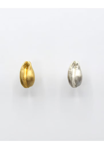 画像1: bisho ピアス06 タカラガイ　SILVER